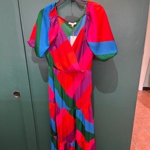 SKIES ARE BLUE colorful rainbow dress!